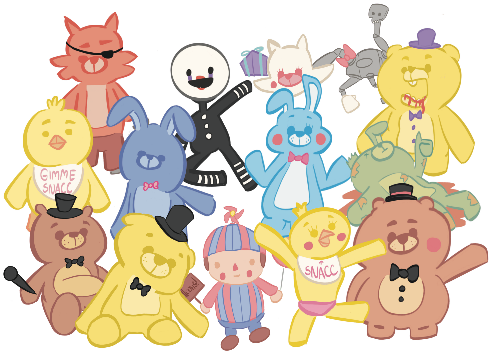 Stickers of FNAF Characters